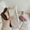 Autumn and Winter Socks, Women's Cashmere and Wool Socks, Solid Color Twisted Dot Yarn Pile Socks, Thickened Warm Mid-calf