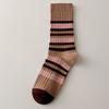 Korean Style Cotton Knitting Women Socks Vintage Long Socks Multicolor Striped School Girls Casual kateboard Sports Socks