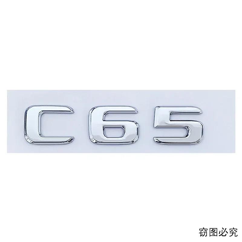 ABS Car Side Sticker Rear Trunk Badge Letters Decal Decoration for Mercedes Benz C43 C65 C63 G65 Exterior Accessories