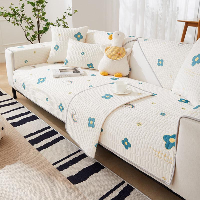 

Summer Latex Sofa Cushion Non-Slip, Cool Feeling, Ice Silk, Universal In All Seasons, Light Luxury Style, Simple Modern Sofa Cover 70*70cm