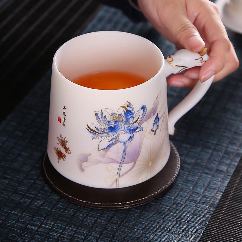 Dehua White Porcelain Tea Infuser Office Cup