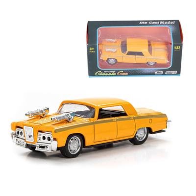 1/32 Pull‑Back Vintage Car Toy, Simulation Alloy Car Vehicle Toy Model Battery Powered Children Car Toy with Light Sound