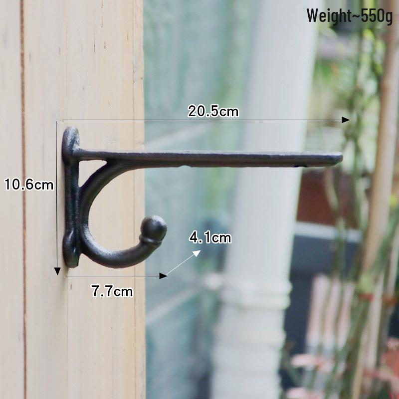 European Retro Cast Iron Triangle Bookshelf Support Bracket