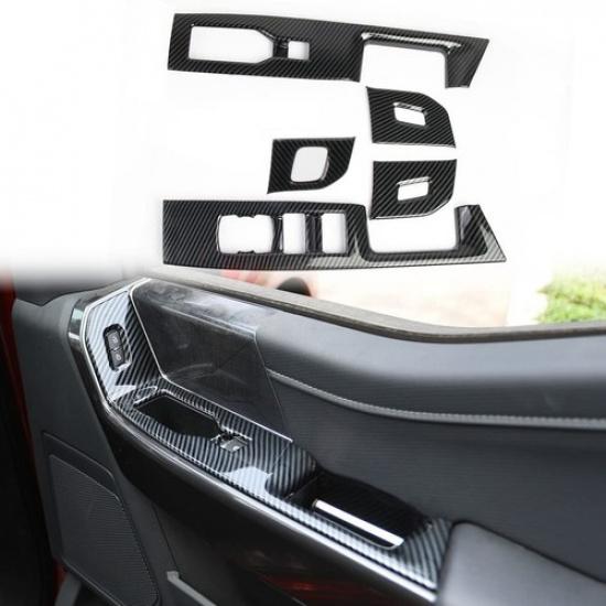 Interieur Türfenster Schalter Blende Zierleiste im Kohlefaser-Stil für Ford F-150