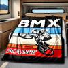 Bmx Rider Graphic Blanketcustomize Your Name Lightweight Comfortable And Stylish Blanket For Travel Bed Home Chair Office Sofa And Camping All Season