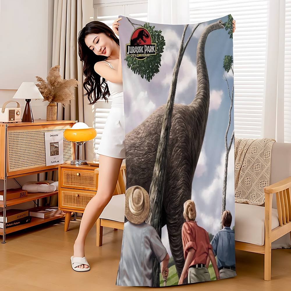 Dinosa Jurassic Park Microfiber Printed Beach Towel Mountain Climbing Yoga Beach Swimming Running Absorbent Soft Towel