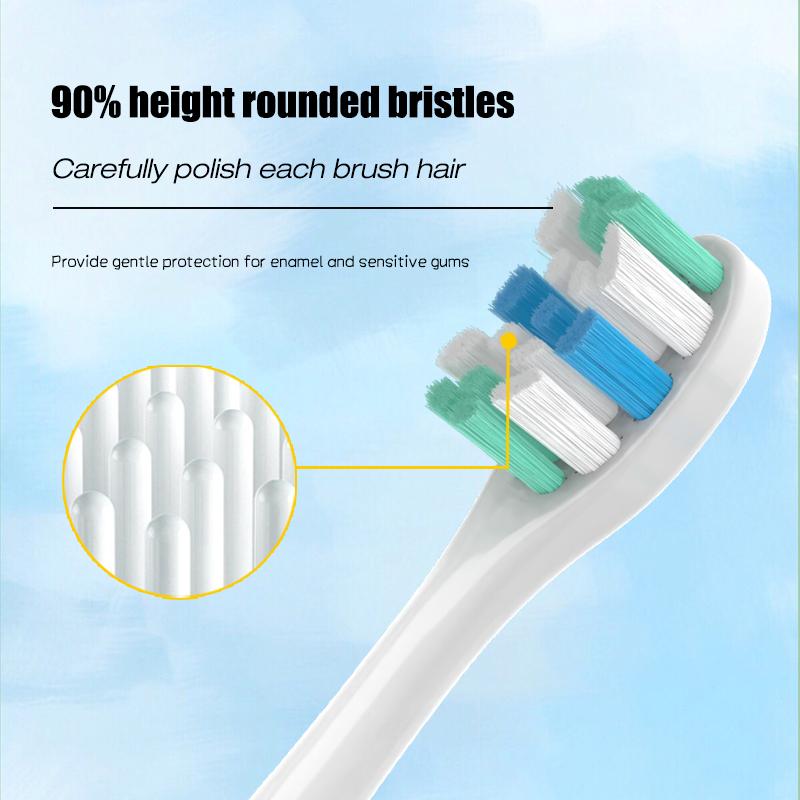 10 bucăți capete de periuță de înlocuire pentru aspirator pentru Usmile Y1S/Y4/U1/U2/U3/P1/P4 Gamă completă moale DuPont Sonic duze de curățare pentru periuță de dinți electrică