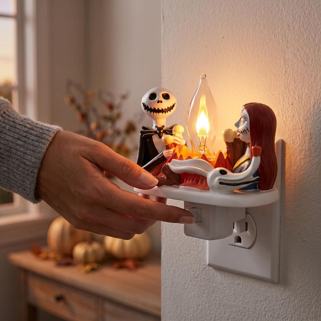 Halloween Plug In Night Light, Creative Decorative Ambient Lamp for Bedroom, Party, Holiday Home Decor, US Plug
