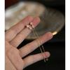S925 Sterling Silver Clover Diamantové náušnice pro ženy Zajímavý design Zirkonový květ Dlouhé náušnice řetízkové náušnice