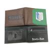 Attack on Titan Peripheral Wallet Brief Folding Mikasa Levi Survey Corps Wings of Freedom Leather Wallet Coin Purse Men