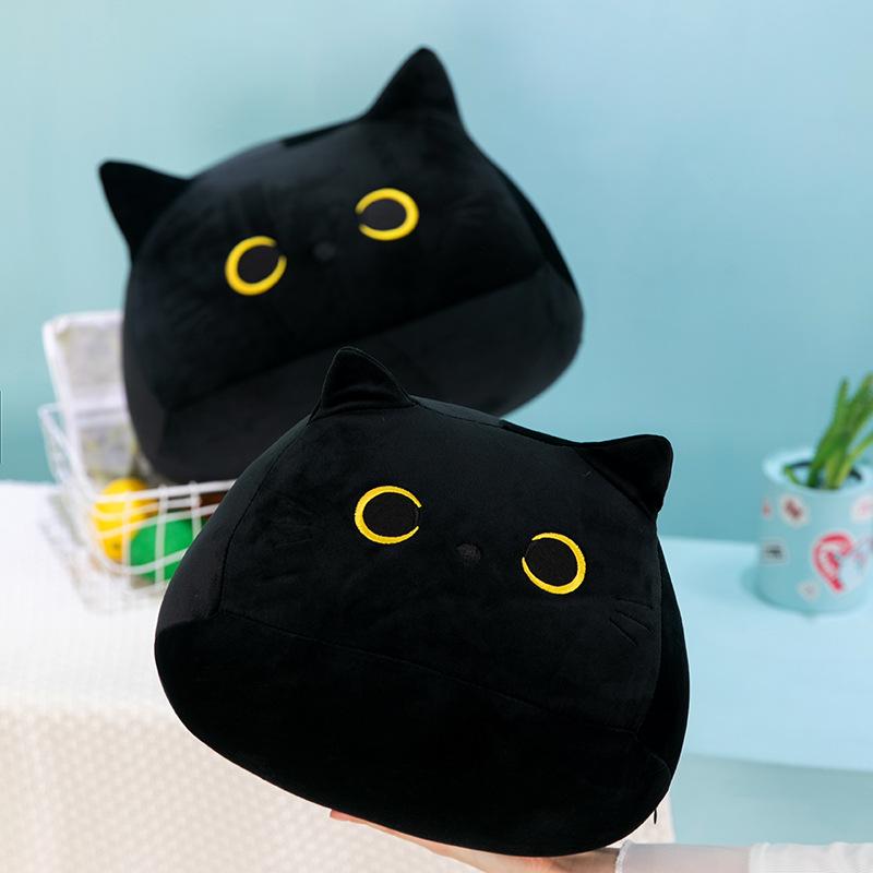 Plush Toy Cute Black Cat Pillow Doll Soft Boy Doll Cat Doll Corner Nap Pillow