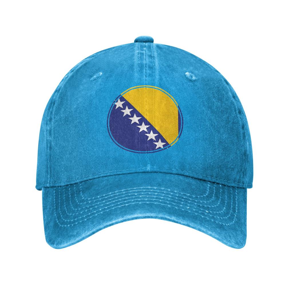 Cappellino da Baseball Classico con Bandiera della Bosnia ed Erzegovina Unisex Cappellino Snapback in Denim Usurato Cappelli Regolabili per Esterno Cappello