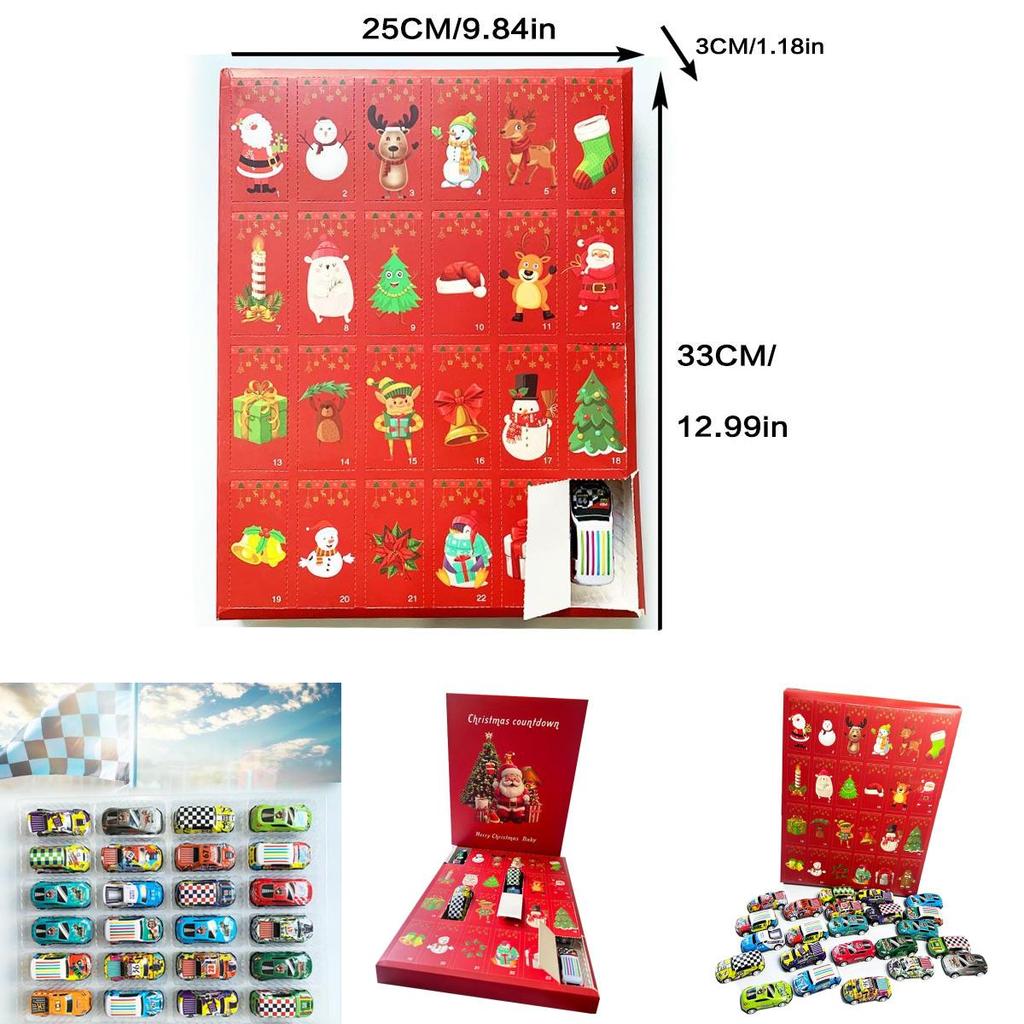 Christmas Countdown Calendar Surprise Racing Blind Box Children Toys For Family Interaction And Play