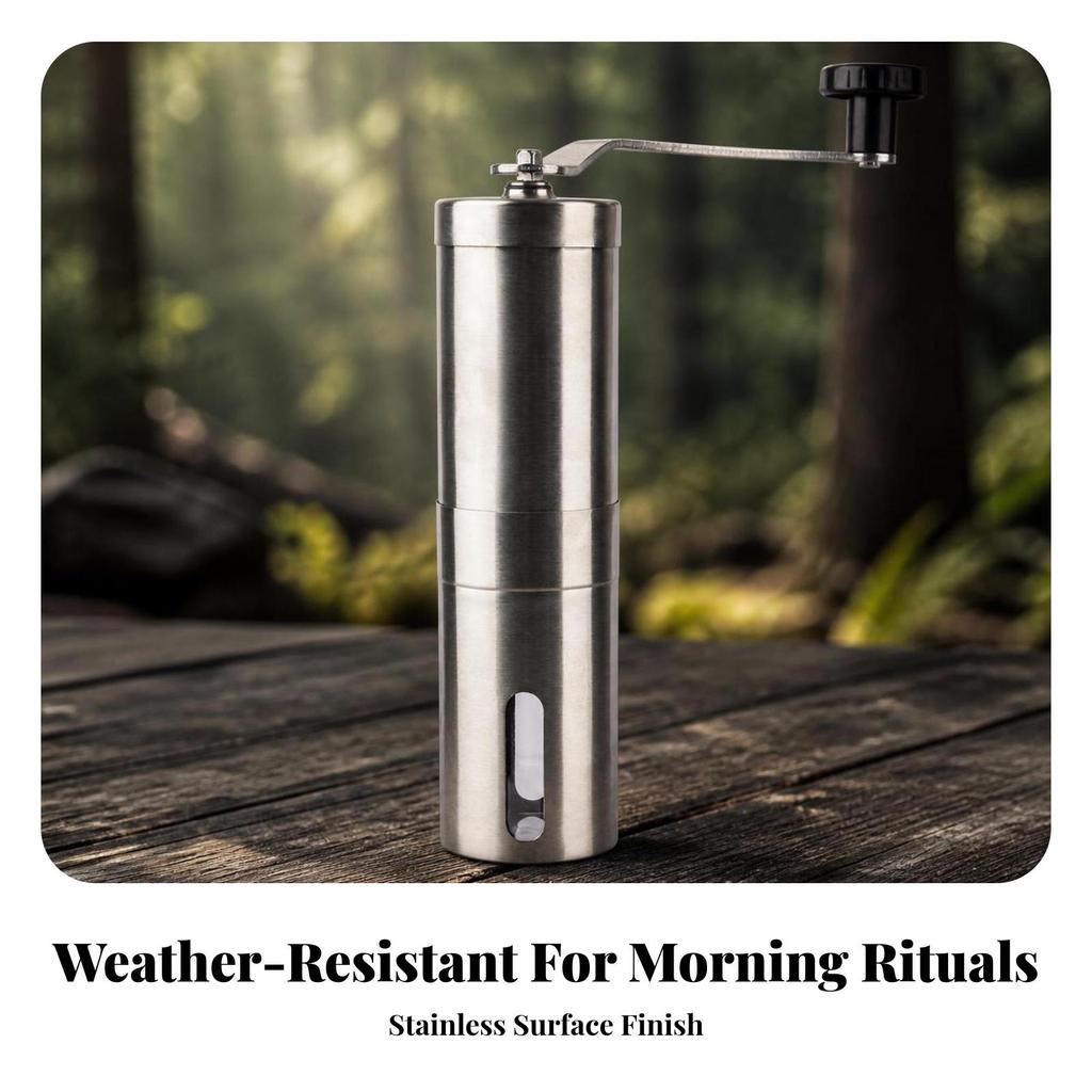 Manual Coffee Grinder Adjustable with Hand Crank Mini for Travel