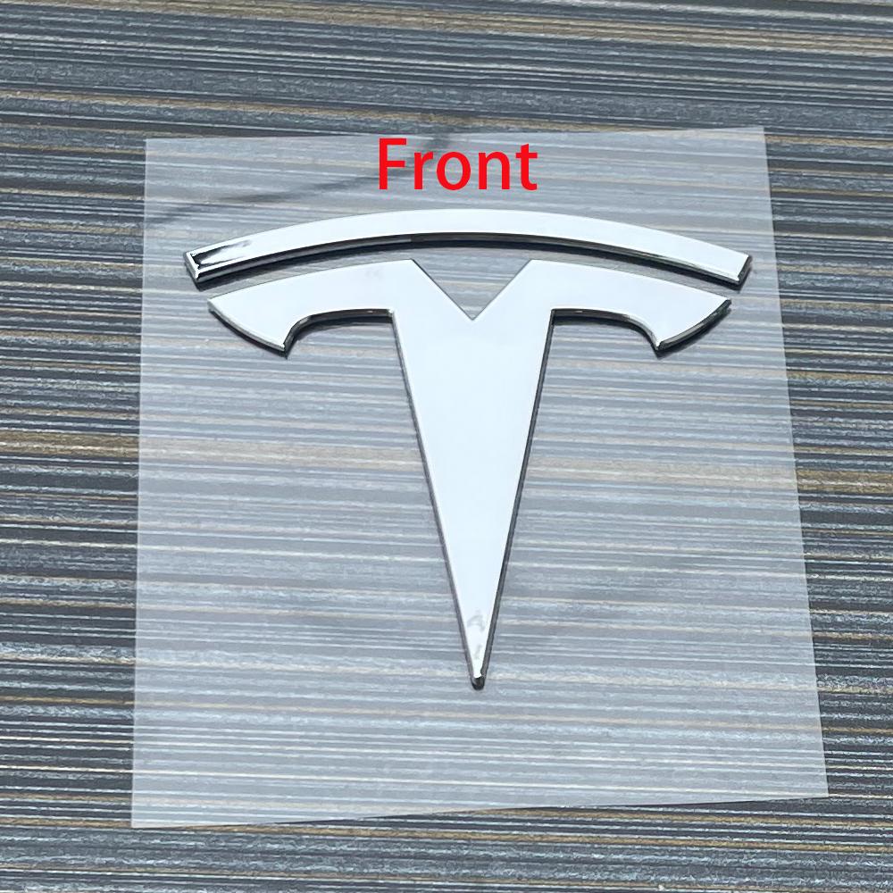 

1 pcs suitable for Tesla logo Model 3 Mode Y car front hood logo sticker design, rear trunk badge accessory Model Y