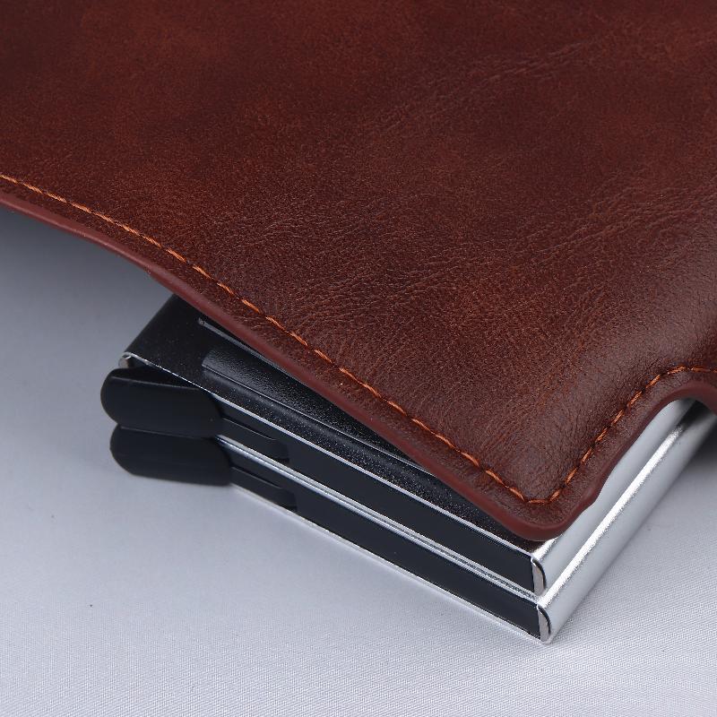 Large Capacity Double Layer Id Credit Card Holder Anti Rfid Blocking Protected Magic Wallet For Men Carbon Fiber Cardholder Case