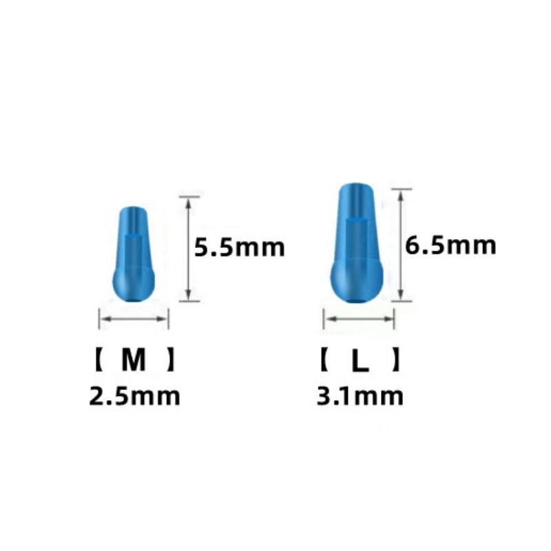 100Pcs/Lot Anti-Tangling Rubber Fishing Float Blue Oval Stopper Fishing Float Space Beans Seatool Fishing Bobber Accessories