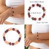 Geometric Agate Beaded Bracelet For Women Handmade Elastic Cord Jewelry For Travel Gift