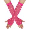 Fishnet Gloves Nightclub Dancing Gloves Party Accessory Half Finger Fishnet Gloves Hollow Wrist Gloves