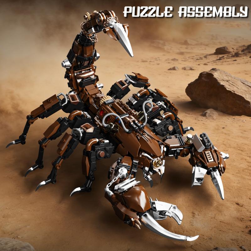 Mechanical Scorpion Building Blocks Cyberpunk Robot Animal Model Technical Bricks Set Construction Toy Gifts Adult Kids 1074PCS