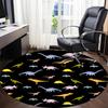 1pc Dinosaur Pattern Chair Carpet for Office, Soft Flannel Throw Mat, Perfect for Office,Holiday Party Decoration Choice yy251113082