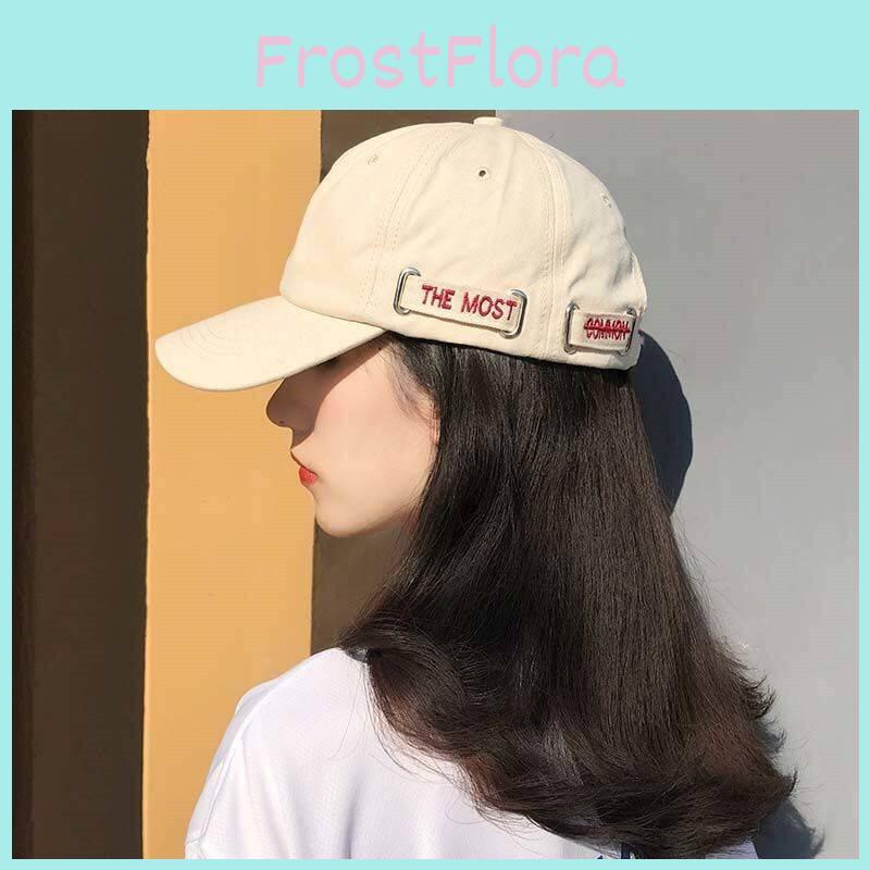 Versatile Baseball White Cap For Women Men Ins Korean Style Face Hat Slimming