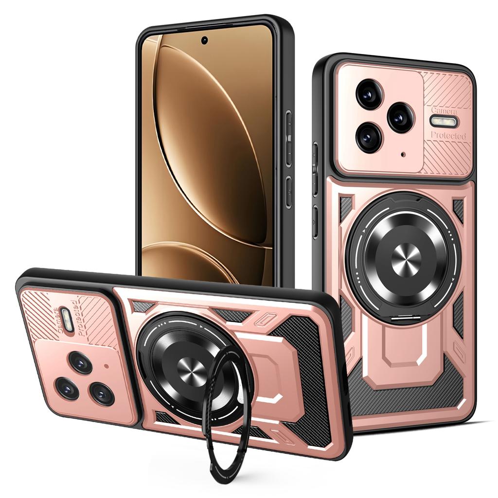 For Xiaomi Redmi K80 5G/Poco F7 Pro 5G Magnetic Case Rotating Kickstand TPU+PC Phone Cover