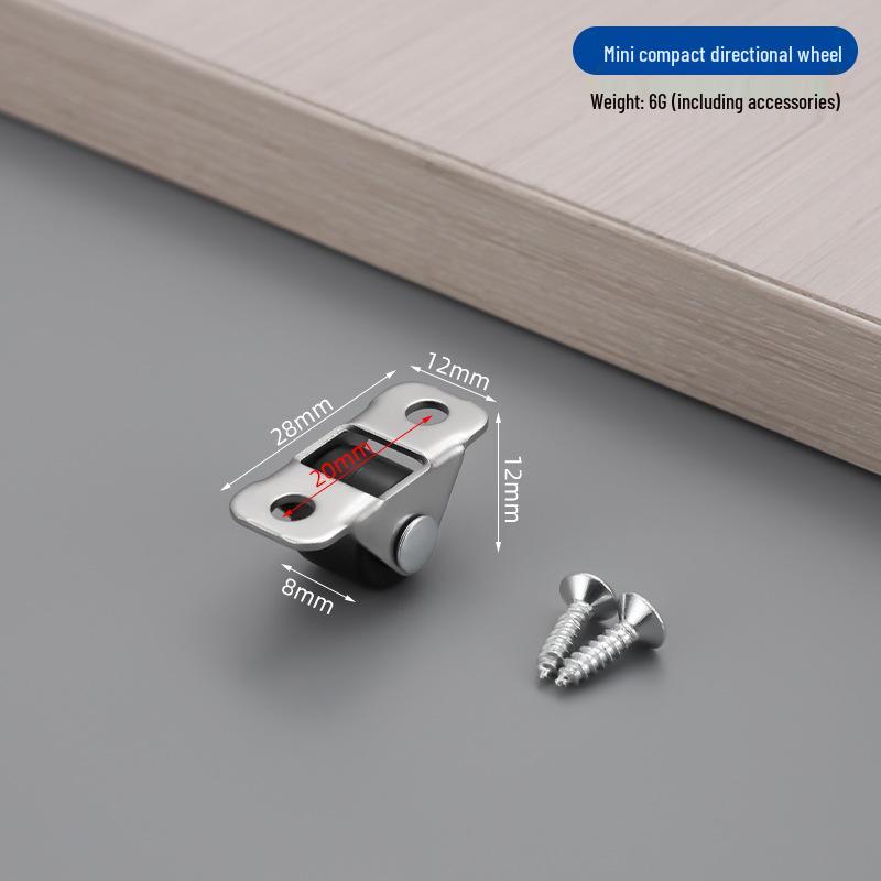 0.5" Silent Drawer Pulley Wheels for Tatami Bed Box and Furniture Rollers
