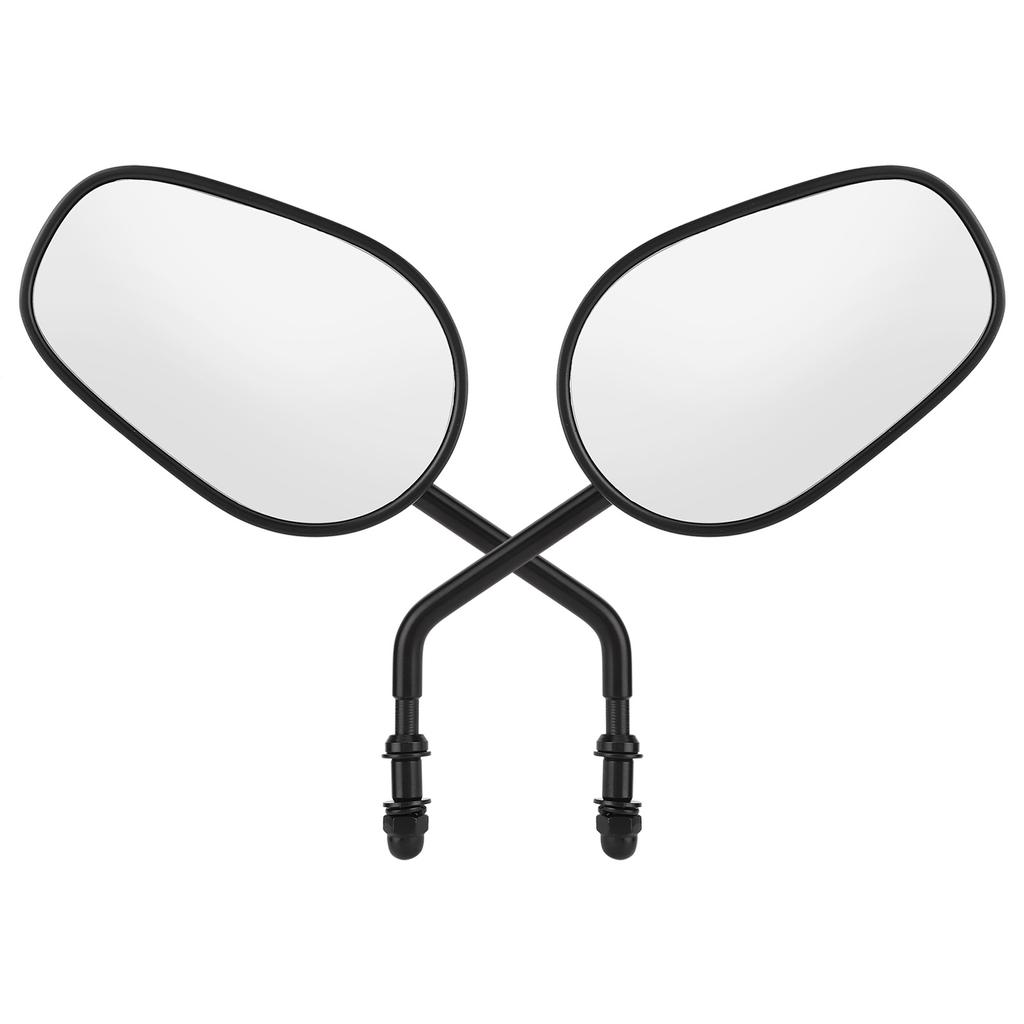 Pair Motorcycle Rearview Mirror Handlebar End Side View Glass Fit for Touring Glide 96‑17