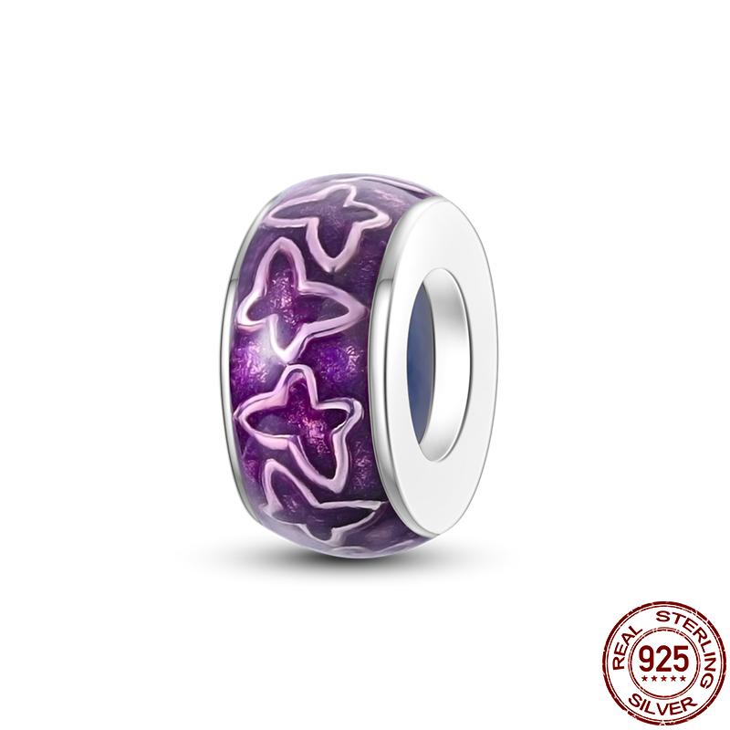 S925 Sterling Silver Clasp Silver Charms Silicone Spacer Beads Safety Chain Fit Original  Bracelet  Jewelry Women New In