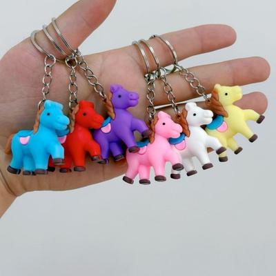 1/2 Stück Schlüsselanhänger Tierkreis Pferd Design Kompakte Mini-Größe Handgefertigt Schlüsselanhänger Taschen
