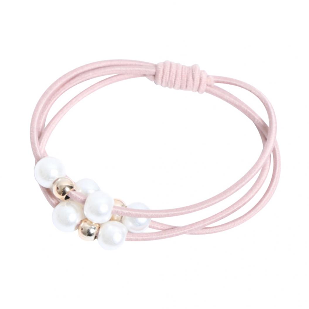 

Женское кольцо для волос из искусственного жемчуга, завязанное веревкой, триада из бисера, ободок для волос, ювелирный подарок