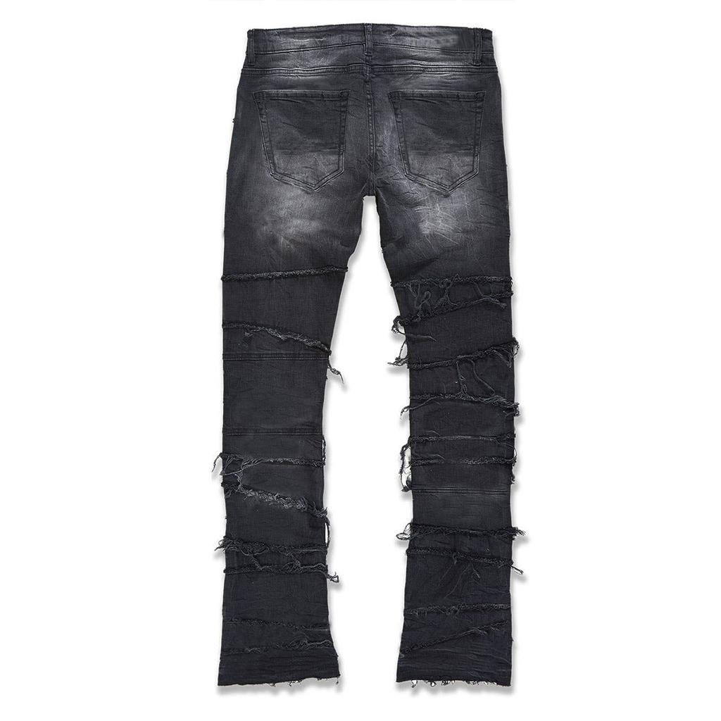 Men's Casual Mid-Rise Washed Trousers Retro Straight Slim Fashion Jeans