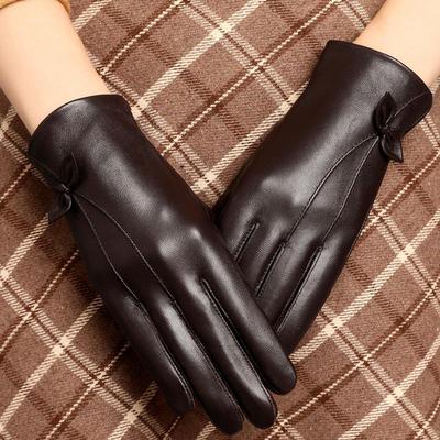 Gants en cuir de haute qualité, gants en peau de mouton fins, conduite écran tactile, mains chaudes, à la mode et coupe-vent