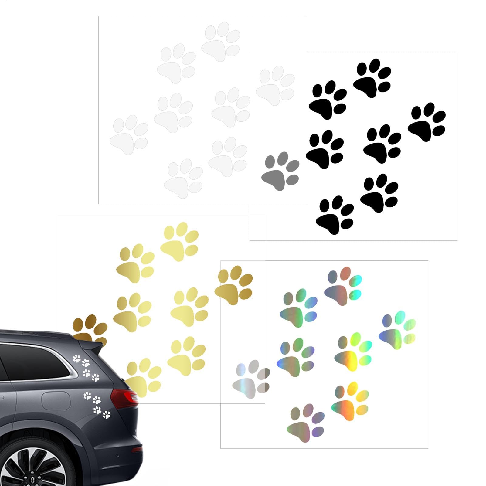 Cat Paw Bumper Sticker, Cat Paw Print Sticker For Car - Car Sticker Car See description