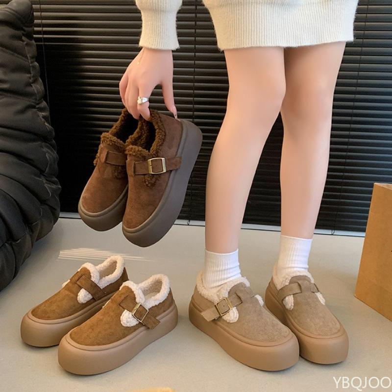 Fashion Women's new autumn winter versatile simple comfortable cotton shoes daily casual thick soled height increasing  snow boots