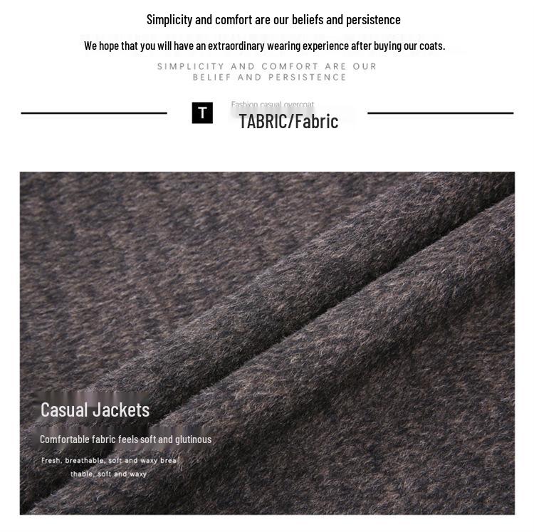 Men's Premium Double-Sided Wool Alpaca Double-Breasted Long Coat for Autumn/Winter