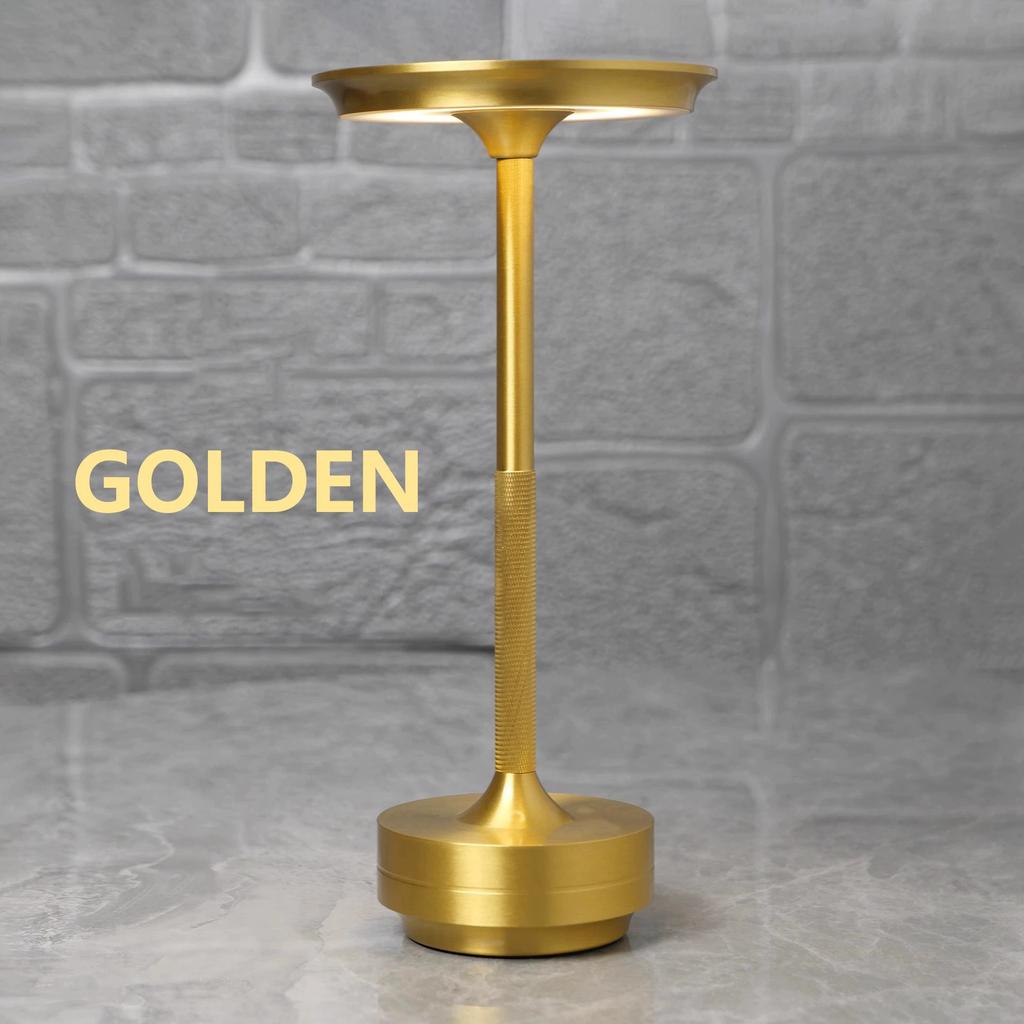 Wireless Rechargeable LED Desk Lamp Retro Touch Dimming USB Table Lamp Portable Atmosphere Light for Restaurant Bar Reading