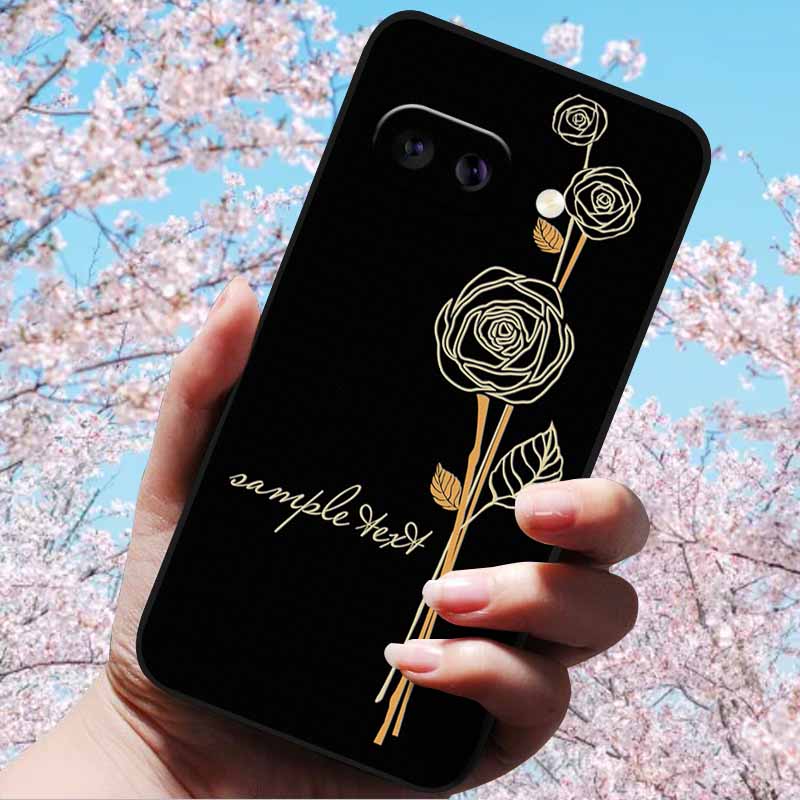 For Google Pixel 9a 3D Relief Flower Emboss Soft Silicone Case Cartoon Painted Back Cover for Google Pixel 9a 9 A 3D Relief Case