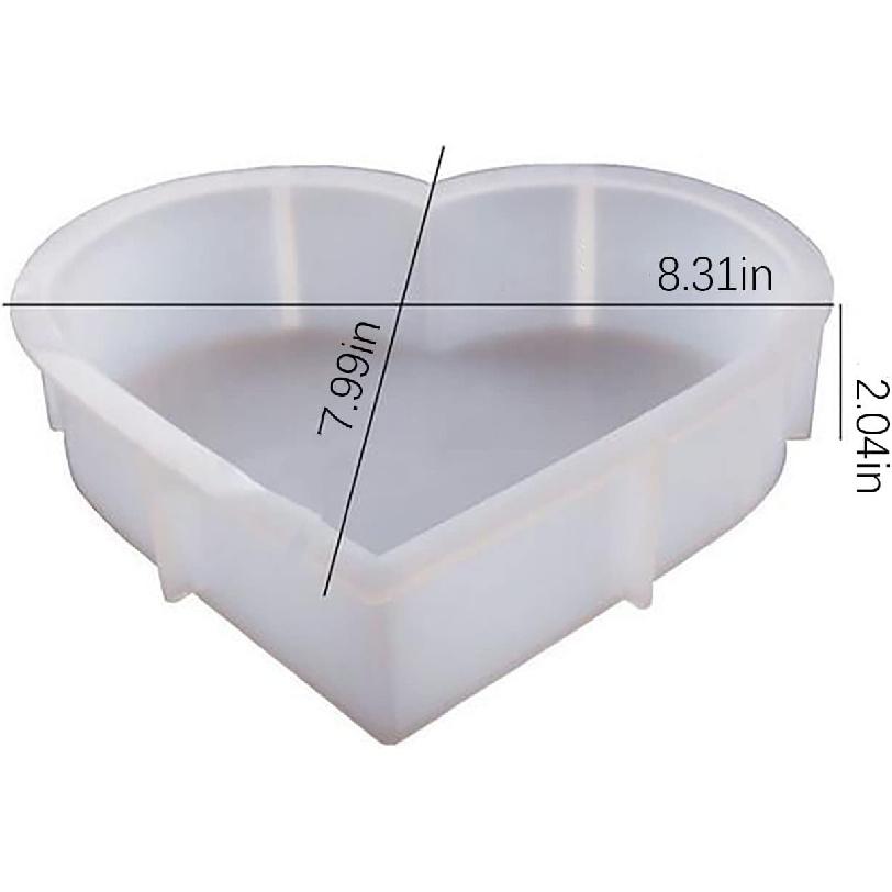 Resin Silicone Molds Large Heart Hexagon Resin Molds Deep Epoxy Resin Mold for Flowers Preservation Resin Art Resin Casting DIY (A-Heart)