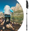 Bastoncino da Trekking da Viaggio all'Aperto a Quattro Sezioni con Manico Dritto Escursionismo Alpinismo Bastone da Passeggio(Argento )