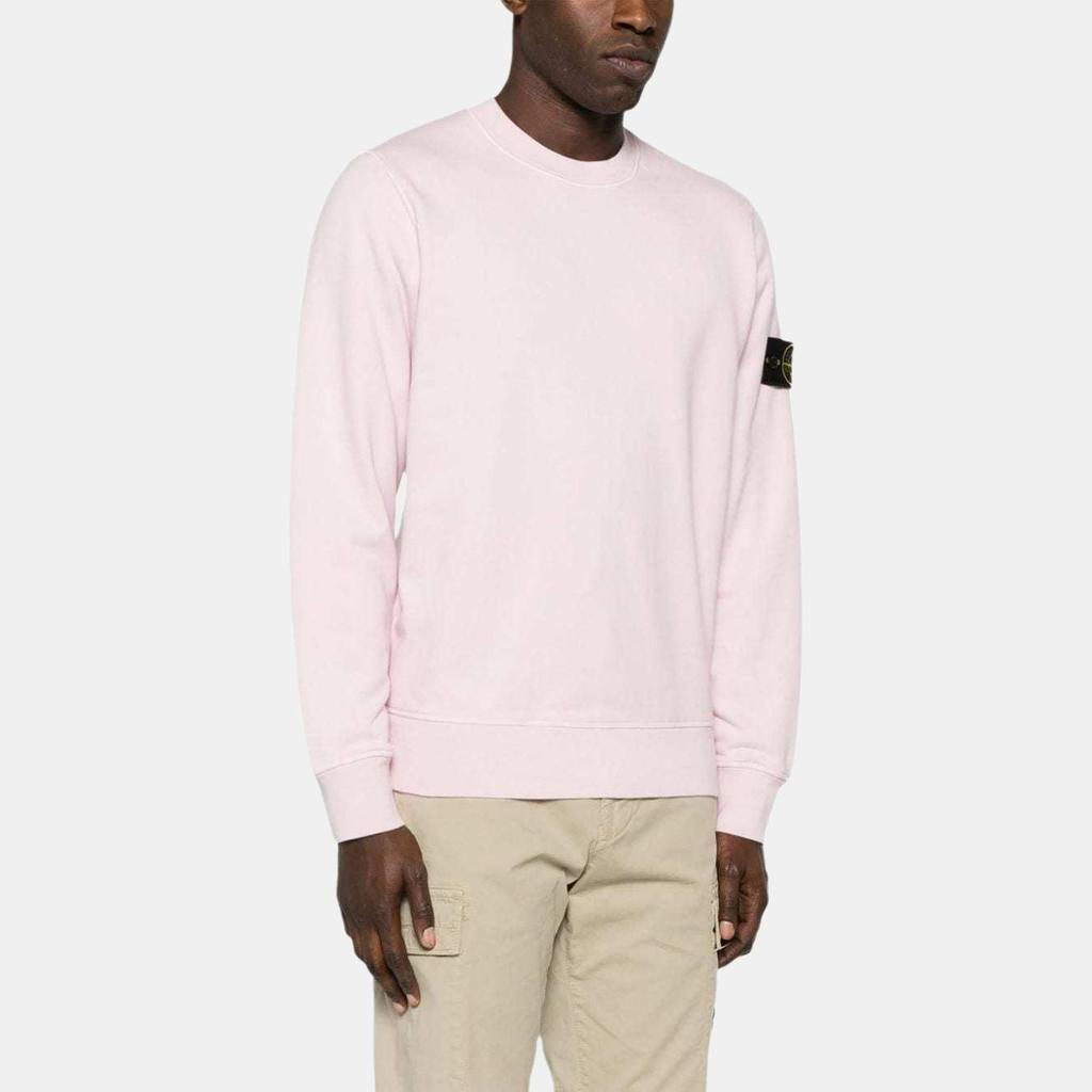 STONE ISLAND Logo Patch Crewneck Sweatshirt Unisex 801563051-V0080