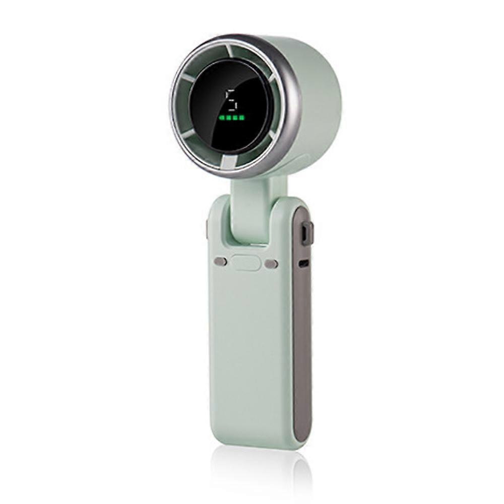 Portable Handheld Turbo Fan Foldable Cooling Fan with 5 Gear Wind, Rechargeable Desk/Neck Fan for Travel Camping Working