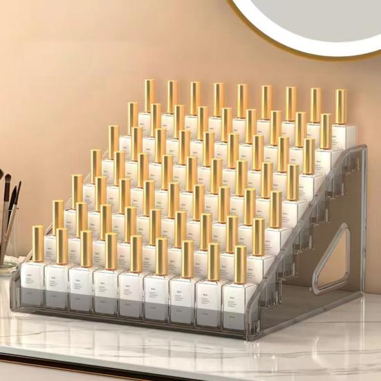 Nail Polish Organizer Display Rack Easy Installation Transparent Multi-layer Nail Polish Holder Sunglasses Organizer