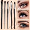 Makeup Brushes Set With Tilted Fine Blade Lower Eyelid To Flat Head Oblique Angle Eyebrow Horizontal Silkworm eyeliner Brush