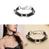 Collier Anneau Circulaire Géométrique Superposé Pour Femmes Hommes Avec Pendentif Palladium