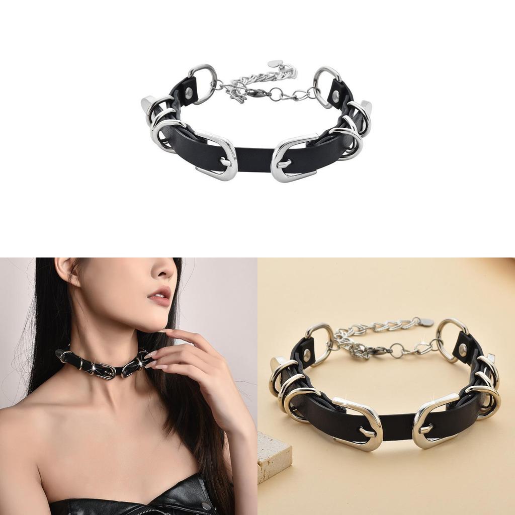 Collier Anneau Circulaire Géométrique Superposé Pour Femmes Hommes Avec Pendentif Palladium