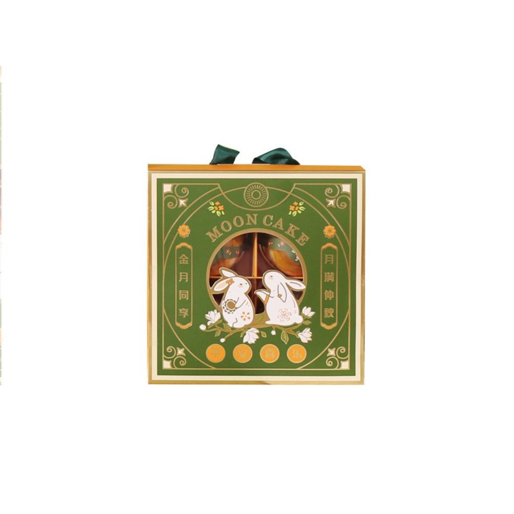 Handmade Dessert Gift Box Bronzing Process Mooncake Packaging Boxes Durable   Guest Party