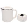 Portable Electric Kettle White 600ml Stainless Steel Interior Insulated Hot Water Kettle for Tea Coffee