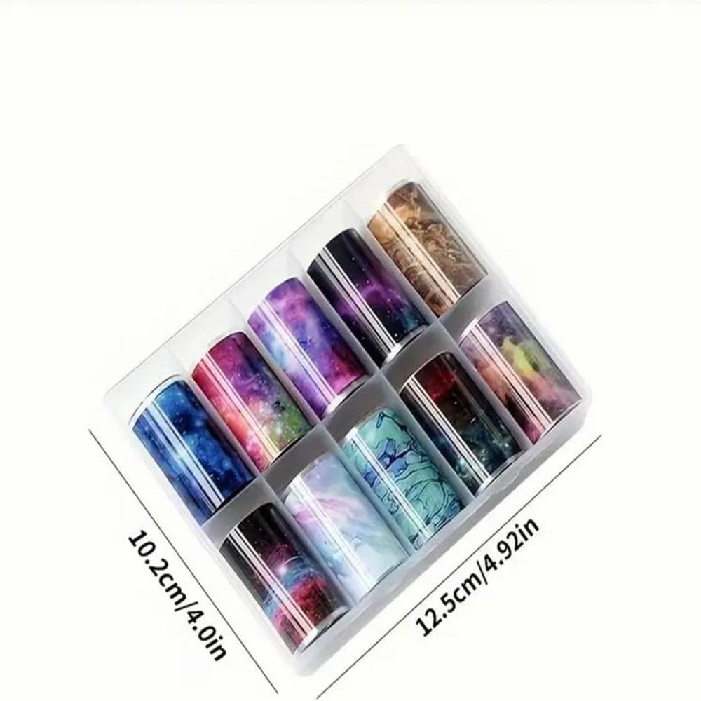 Marble Print Transfer Stickers Aurora Snake Nail Art Stickers Hot Nail Decals Nail Decorations